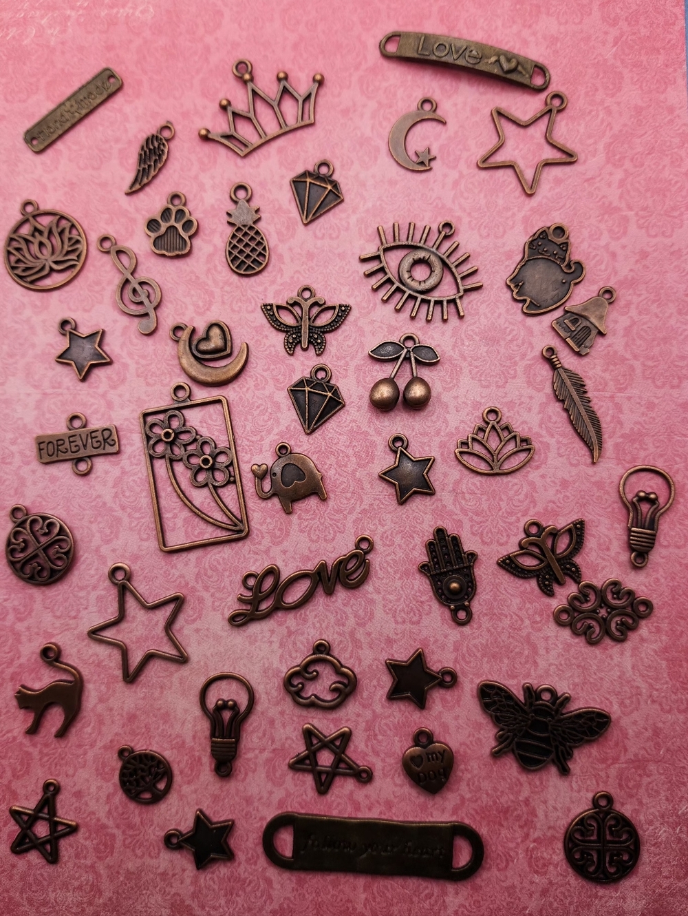 30 Pc Bronze Charm Lot
